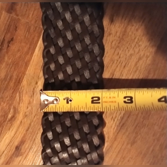 Michael Kors Dark Brown Woven/Braided Equestrian MK Charm Belt NWOT - Picture 13 of 13